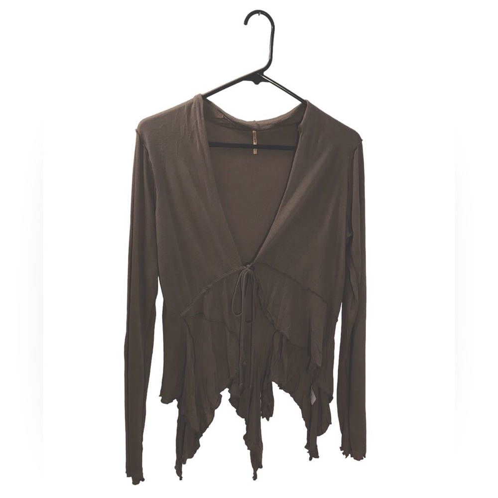 Pete Lightweight Flowy Top with Tie Front